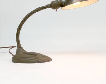 Eagle Lamp, Vintage Industrial, Gooseneck Lamp, Antique Desk Lamp, Industrial Lighting, Industrial Lamp, Rustic Lamp, Adjustable Lamp