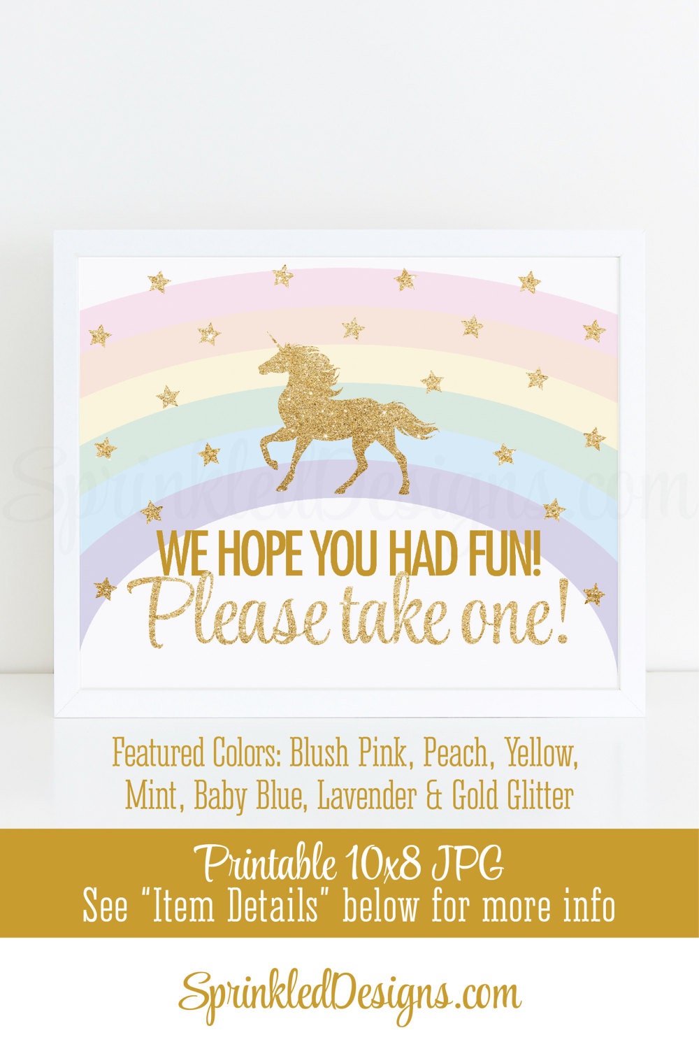 We hope you had fun Please take one Party Favor Sign
