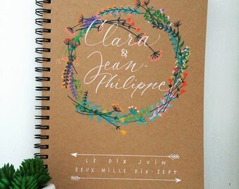 Personalized Wedding guest book - A5 or A4