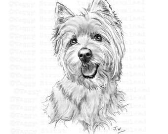 Terrier dog clipart | Etsy