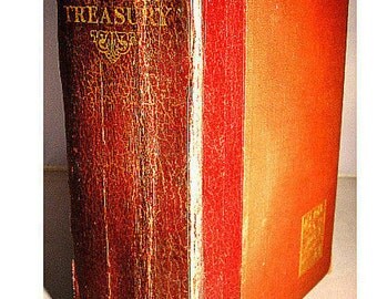 Vintage book Newnes Golden Treasury large compendium complete volume c1933 illustrated hardback art literature science geography history 54