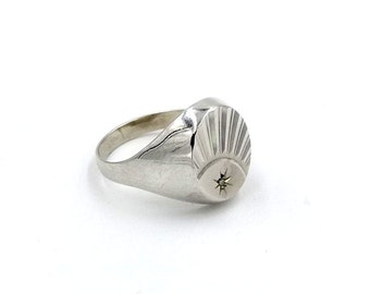 Art deco mens ring | Etsy