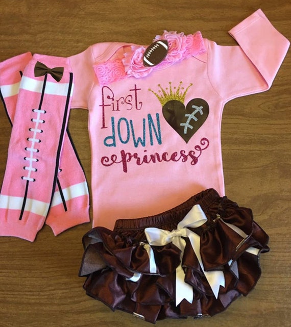 Infant Girl Football Outfit Baby Girl by KeepsakeKonnections