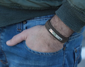 Personalized Mens Bracelet-Mens personalized-Engraved Bracelet For Men-Mens minimalist Bracelet-Men Bracelet-Mens gift-Personalized gift