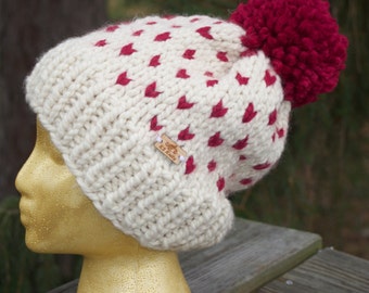 Chunky Knit Fair Isle Hat // The Isle Hat // Knit // One Size