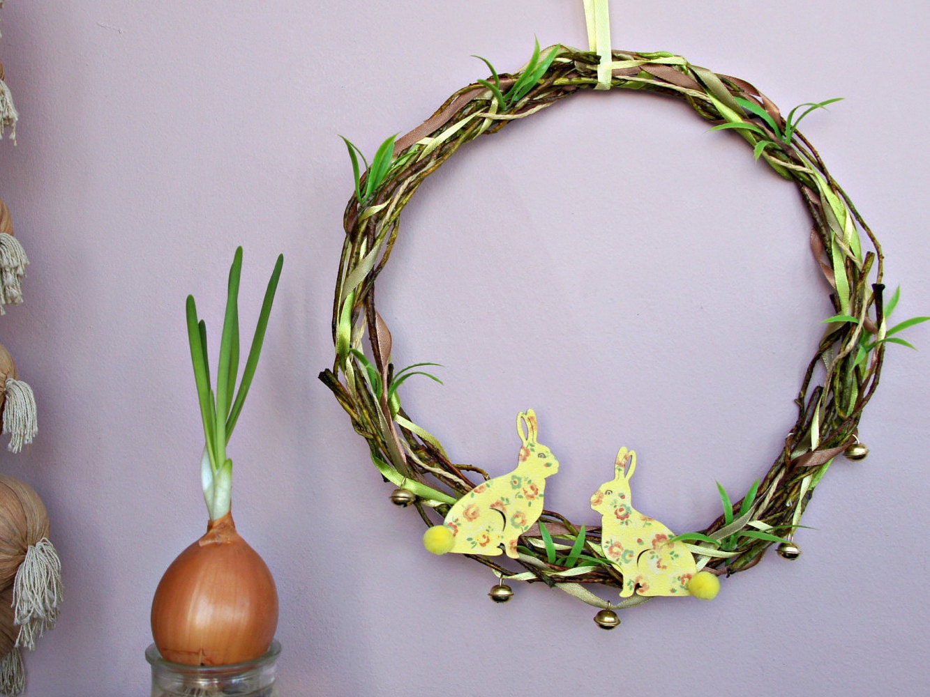 easter bunny wreath rustic easter door wreath yellow easter decorations farmhouse easter decor decoupage easter rabbit - Easter Decor easter bunny wreath rustic easter door wreath yellow easter decorations farmhouse easter decor decoupage easter rabbit - Easter Decor