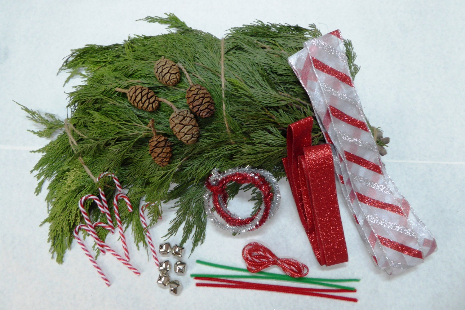 Christmas Garland Kit Wreath Making Greenery Cedar Greenery