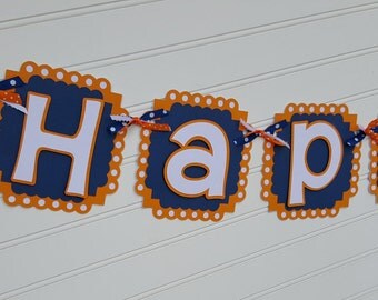 Fox Happy Birthday banner, Fox Name banner, Fox Baby Shower Banner, Fox Highchair banner. ONE banner. Woodland Creature banner. Photo Prop