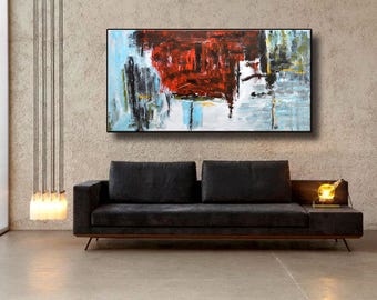 Abstract rood - Sfeer aan de Muur