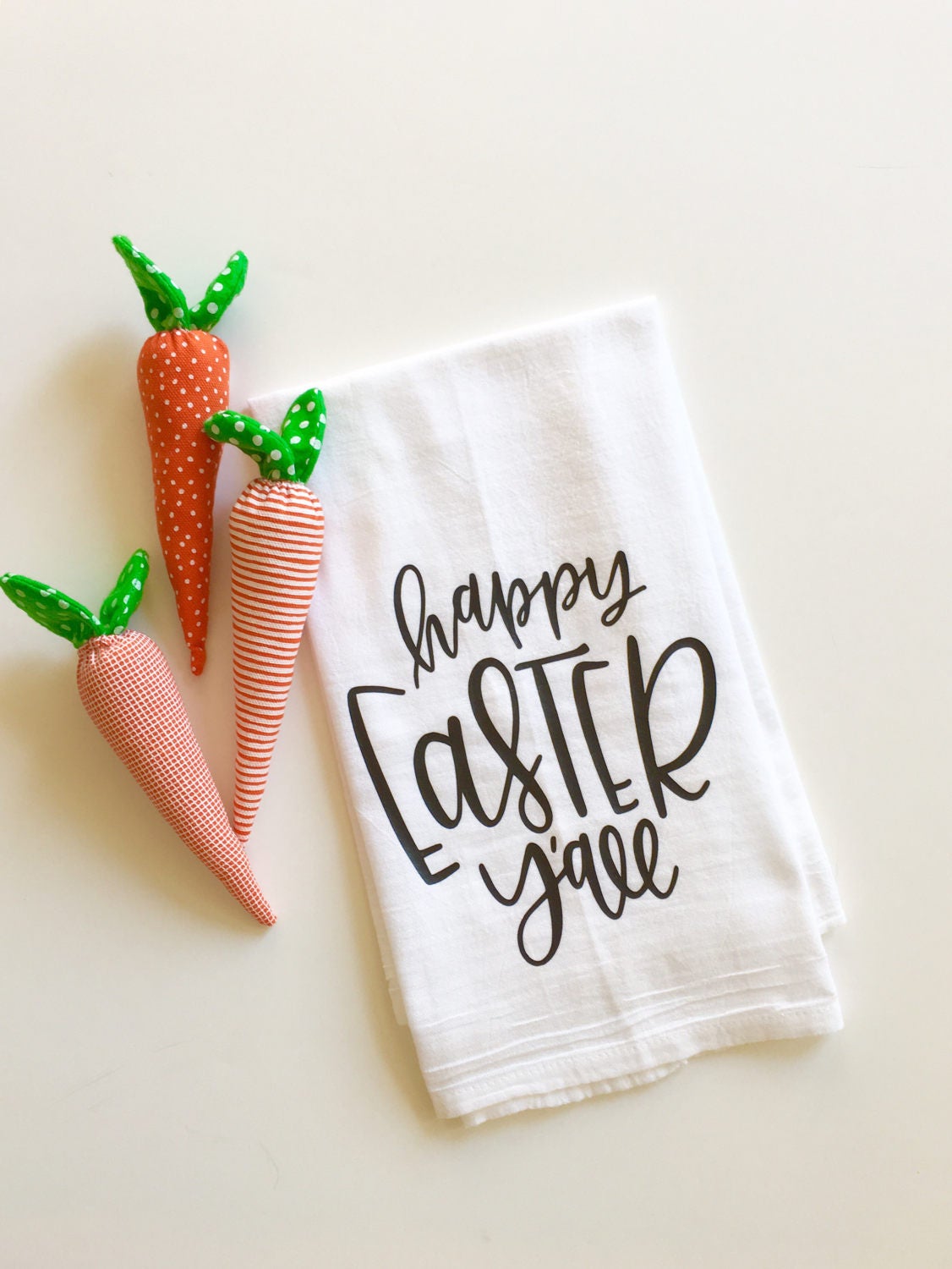 happy Easter y'all, flour sack tea towel
