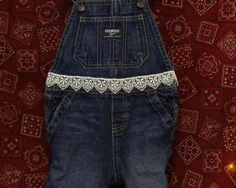 Up-cycled Children's Overalls -Shorts