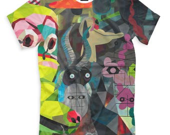 On my mind men's t-shirt - Psychedelic clothing EDM tee Multi-Color print