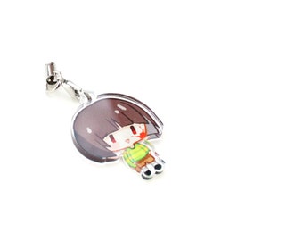 Undertale Chara 1" Mini Acrylic Charm with Phone Strap (Double Sided Front & Back)