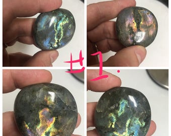 Labradorite Stone Healing Stone Birth Stone Worry Stone Moon Stone Rocks Natural Painted Rocks Palm Stone Home Decor