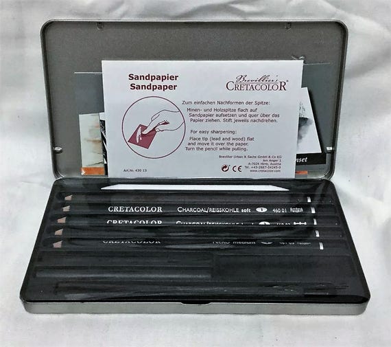 Cretacolor Noir Charcoal Drawing Set, Charcoal Pencils ...