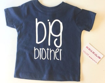 Big Brother Navy Blue Shirt/Big Brother Shirts/Big Brother/Brother Shirts/Toddler Shirts/Gift Ideas/Pregnancy Announcement/Kid Shirts/