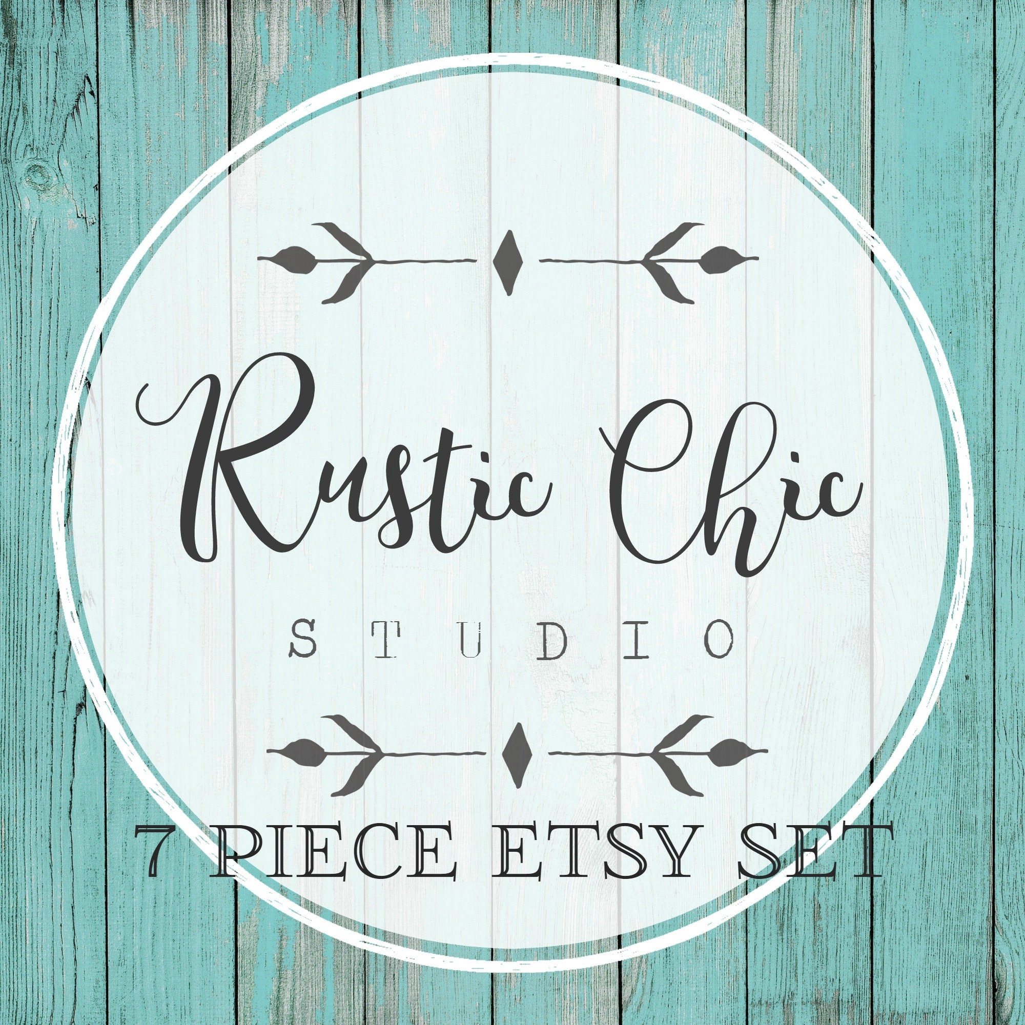 Wood Etsy Shop SetRustic Etsy SetBranding PackageMade to