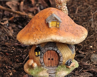 Mushroom Fairy House for Miniature Garden, Fairy Garden