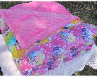 Weighted Blanket, My Little Pony, Twin weighted blanket (40" x 82") Cuddly, Soft and Relaxing - Custom Made