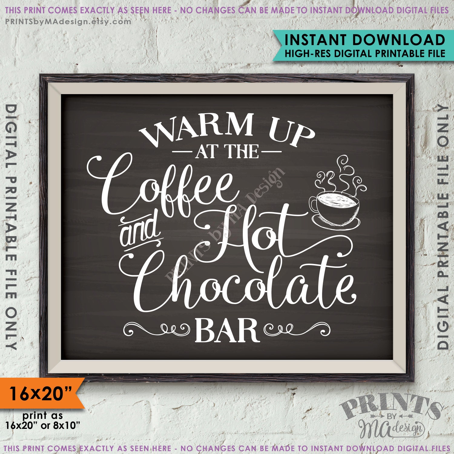 Coffee and Hot Chocolate Sign, Warm Up at the Coffee & Hot ...