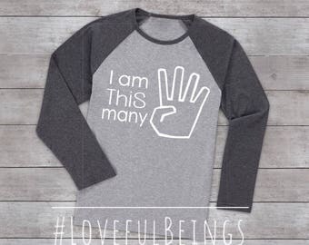 Fourth Birthday - 4th Birthday Outfit - Toddler Birthday - Raglan - Fingers Showing - Boy Birthday Outfit - Girl Birthday - 4 years old