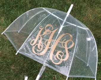 Personalized - Clear Umbrella - Monogram Umbrella - Monogram Gift - Monogram - Easter Gift - Clear Umbrella - Monogram Clear Umbrella - Rain