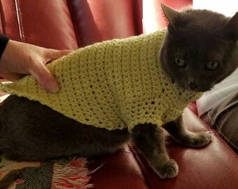 Crochet cat sweater | Etsy