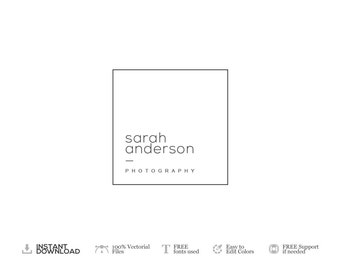 DIY Photography Logo Design. Premade Logo. Logo Design. Business Logo. Logo Template. Instant logo. Custom Logo. Square Logo. Premade Logo.