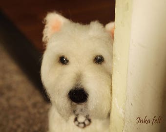 Needle felted westie/ west highland white terrier/ westie / handmade