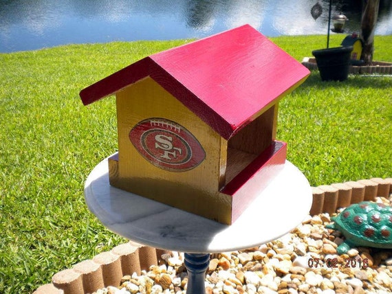 san francisco 49ers wood bird feeder nfl football hand san francisco 49ers wood bird feeder nfl football hand