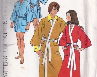 Misses' Jiffy Kimono Robe in two lenght Pattern / Patron Kimono pour femme - Simplicity no 5685