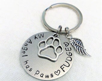 Pet Memorial Keychain,Personalized Memorial Keychain,Pet Remembrance Key Chain,Dog Remembrance Keychain,In Memory of Key Chain,Pet Memorial