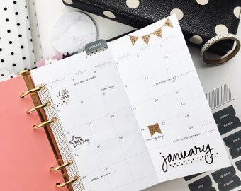 personal size monthly foldout planner insert