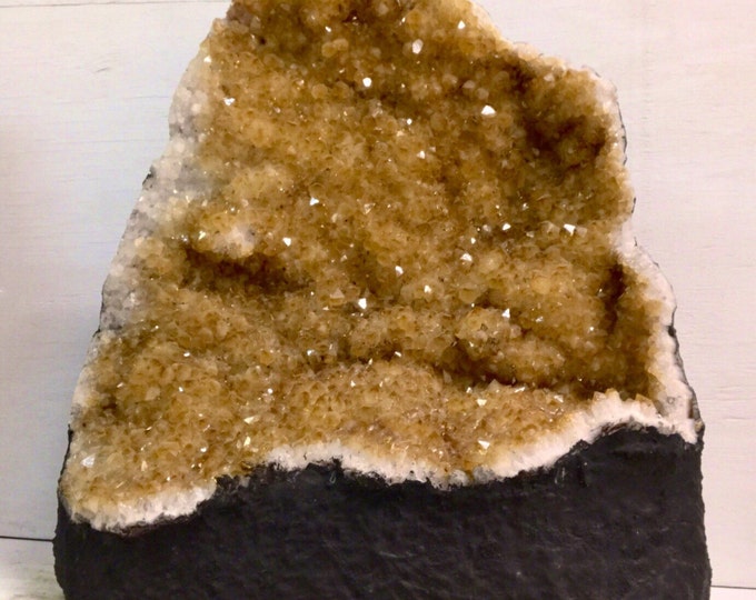 Citrine Geode 24 inch tall X 21 inch Wide From Brazil- 2 foot Specimen 200 Pounds- Healing Crystals \ Reiki \ Healing Stone \ Fung Shui