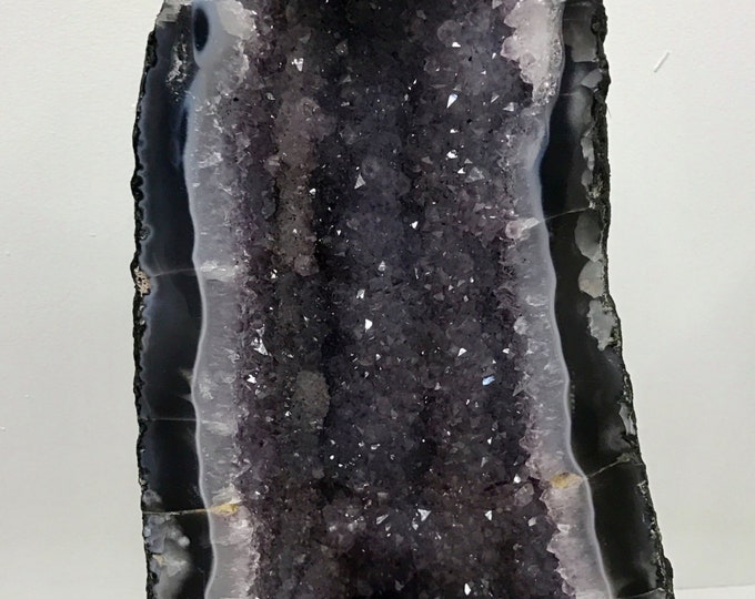 Amethyst Geode Cathedral 15 LBS- 16 Inches tall X 8 Inches Wide- From Brazil Home Decor \ Reiki \ Healing Stones \ Chakra \ Christmas Gift