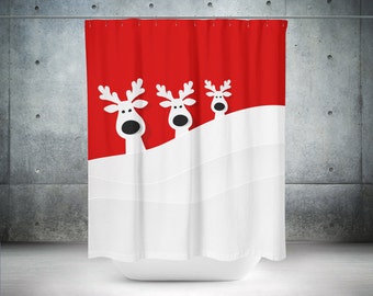 holiday shower curtain reindeer shower curtain christmas shower curtain cool shower curtains - Cool Shower holiday shower curtain reindeer shower curtain christmas shower curtain cool shower curtains - Cool Shower
