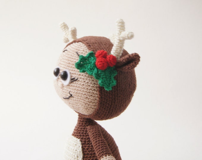 Crochet Doll, Stuffed Toy, Gift For Kids, Amigurumi Doll, Crochet Amigurumi Handmade, Deer Toy, Christmas Gift