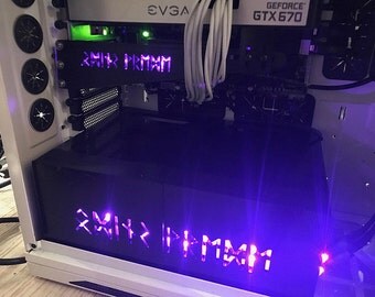 Custom Giant LED-lit PSU Shroud - 3D printed & 1-of-a-kind; RGB available.