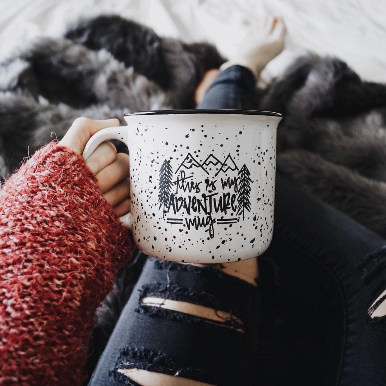 Campfire Mug // This Is My Adventure Mug //Ceramic Campfire