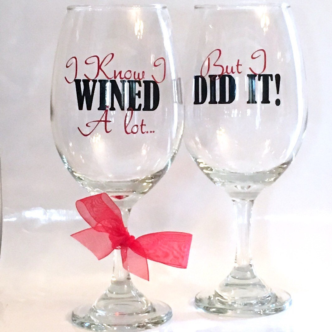 College Graduation Gift Personalized Wine Glasses Graduation