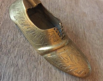 Vintage Bronze Slipper Ashtray Istanbul Antique Rare
