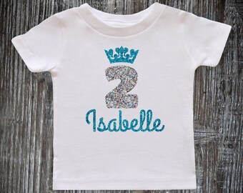 2nd Birthday Outfit Girl, Baby Girl 2nd Birthday Shirt, Frozen birthday outfit, Personalized Birthday Birthday Princess, Birthday outfit 2