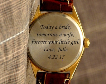 Custom engraving, personalizing watch in my shop