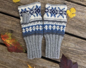 Fingerless Wool Mitts