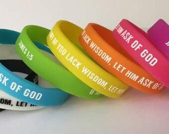 Ten LARGE "Ask of God" ~ Young Women/Men 2017 Theme Wristbands (10) - lds YM/YW