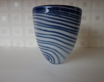 James Carcass Art Glass abstract vase