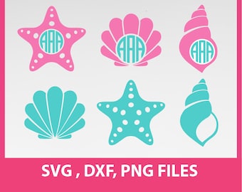 Starfish svg, sea star svg, sea shells SVG, DXF, PNG Formats 0029