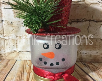 Snowman candle | Etsy