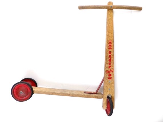 wooden kick scooter