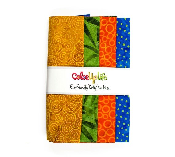 Fiesta Party Napkins Set of 4 Fabric Napkins Cloth